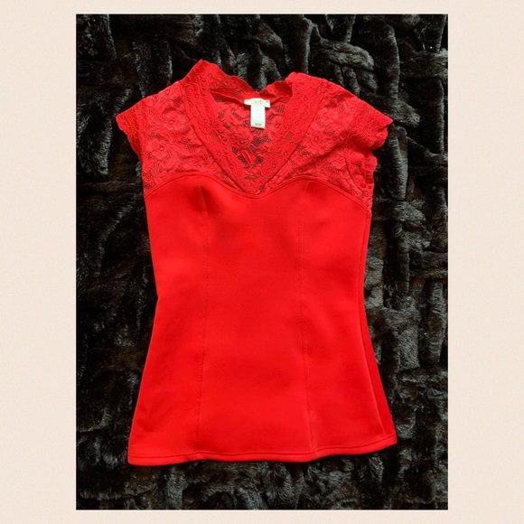 Cache Top - Lace - Red - Stretch - Size Small - Never worn - Picture 9 of 9